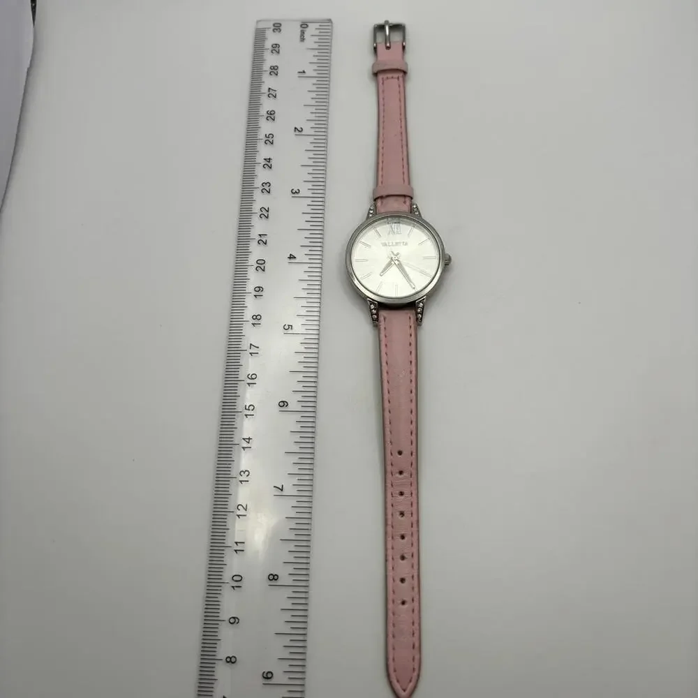 Silver pink watch